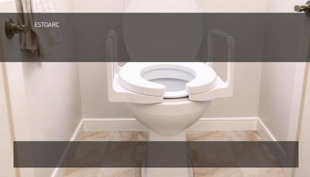 raised toilet seat with handles