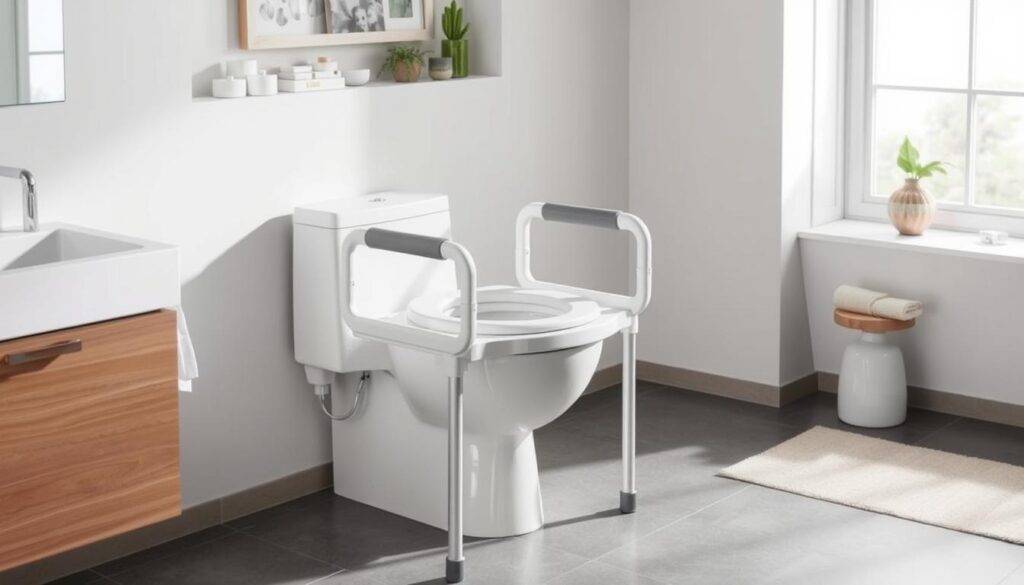 toilet seat riser with arms